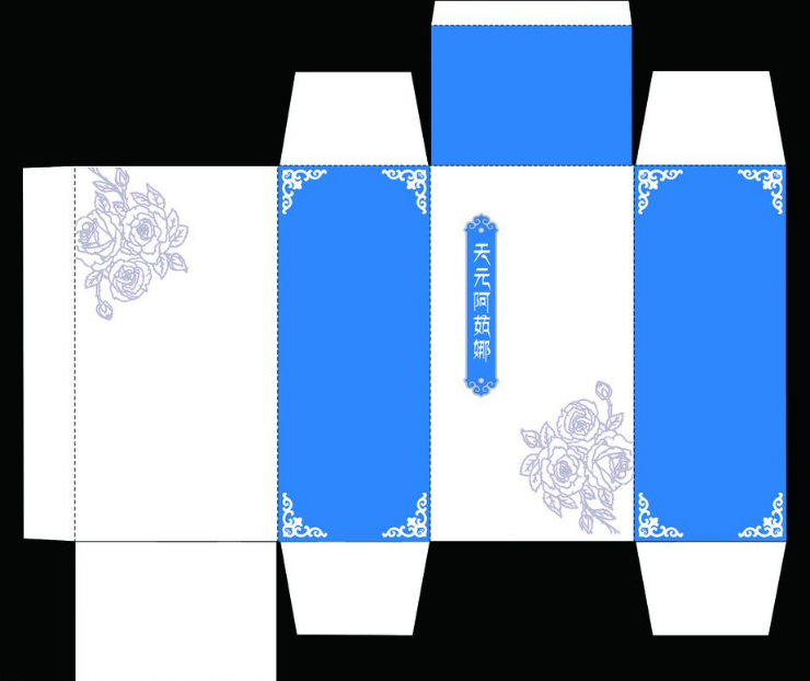 包裝盒展開(kāi)圖